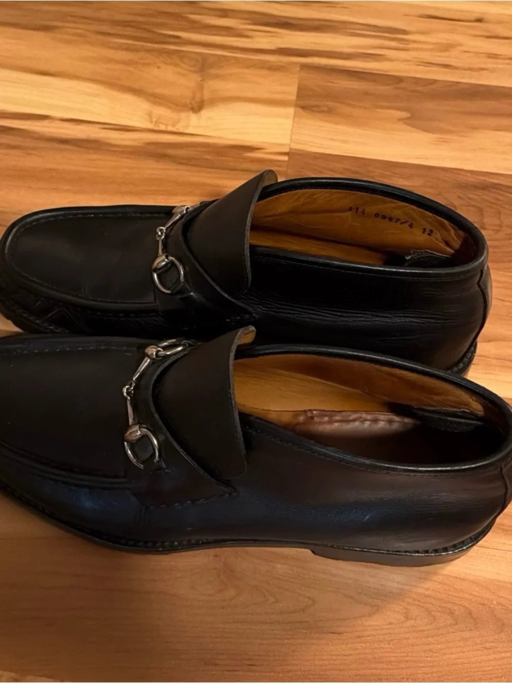 Gucci Men's Black Leather Bit Loafers - Classic Slip-On Dress Shoes
